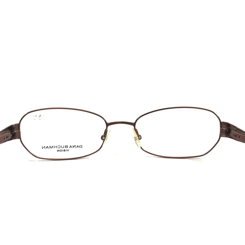 Dana Buchman Eyeglasses Frames Sybil BU Shiny Burgundy Oval Wire Rim 53-18-135